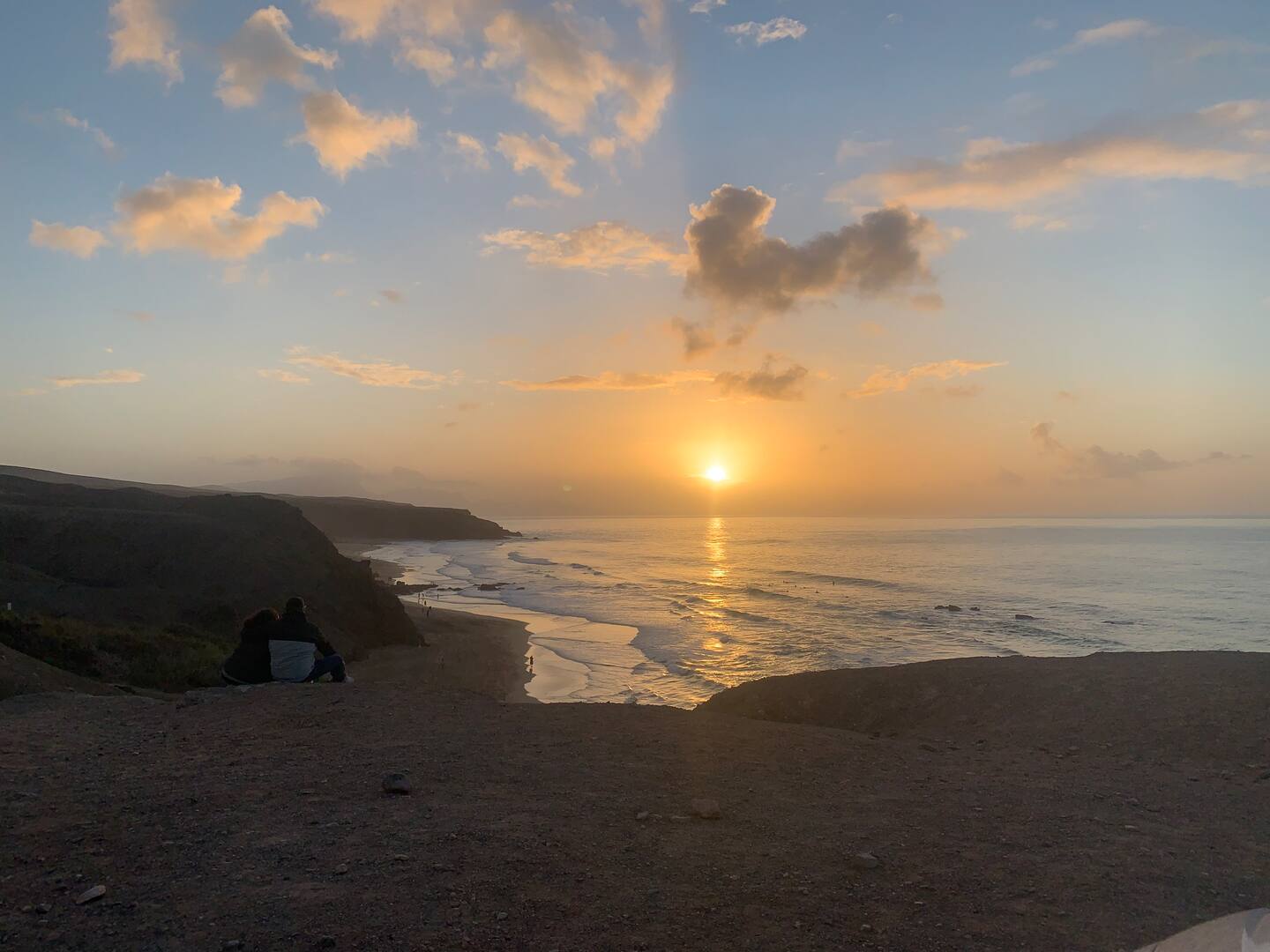 Winter sunset at Playa del Viejo Rey